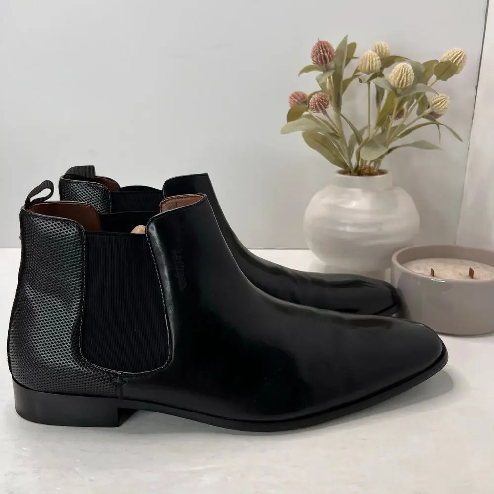 Tommy Hilfiger Sesame Chelsea Pull On Boots Black Memory Foam Men 13 Tried On